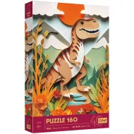 Królestwo dinozaurów Przygody T-Rexa puzzle 160 elementów - Trefl