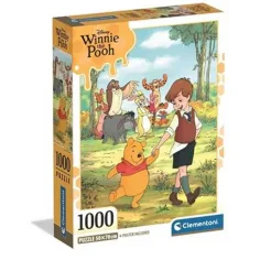 Kubuś Puchatek i przyjaciele puzzle 1000 elementów z plakatem - Clementoni