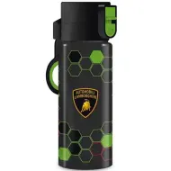 Lamborghini zielono-czarna, szczelnie zamykana plastikowa butelka na wodę 475 ml