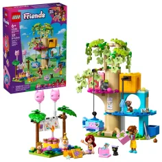 LEGO® Friends: Przyjęcie urodzinowe dla kotów i domek na drzewie dla kotów (42666)