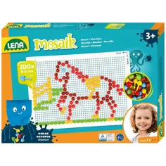 LENA: Kreatywny zestaw mozaikowych przezroczystych kropek 10mm 200szt