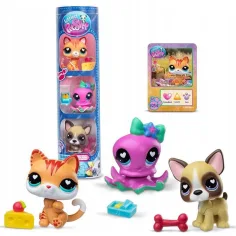 Littlest Pet Shop: Kot, ośmiornica, piesek zestaw figurek 3 sztuki seria 4