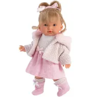 Llorens: lalka Valeria 28 cm w różowej sukience