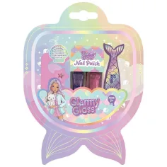 Luna: Glammy Gloss – Zestaw lakierów do paznokci syrenki, 2 lakiery i akcesoria