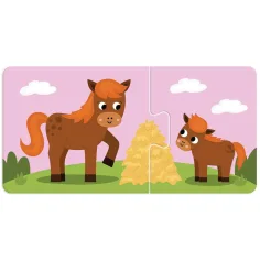 Luna: Moje pierwsze puzzle – Mamy zwierząt i ich maluchy 10x2 sztukowe dopasowujące puzzle edukacyjne zdjęcie 5
