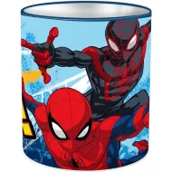 Luna: Pojemnik na przybory do pisania w kształcie cylindrycznym z metalu z motywem Spider-Mana, 10x11 cm