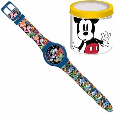 Luna: Zegarek analogowy Mickey Mouse w metalowym pudełku prezentowym