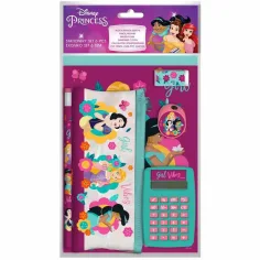 Luna: Zestaw przyborów szkolnych Disney Księżniczki z kalkulatorem 6 szt.