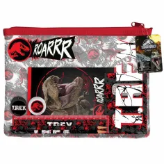 Luna: Zestaw przyborów biurowych z dinozaurami Jurassic World w torbie PVC