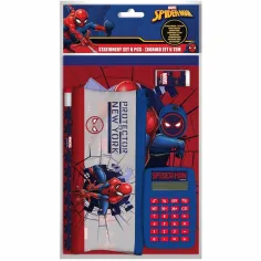 Luna: Zestaw przyborów szkolnych Spider-Man z kalkulatorem 6 sztuk