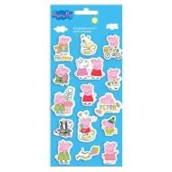 Luna: Zestaw wypukłych naklejek 3D Peppa Pig na arkuszu 10x22 cm