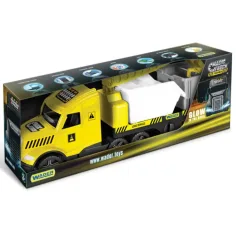 Magic Truck Technic: Ciężarówka z kontenerem i światłem 80cm - Wader