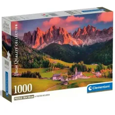 Magiczne dolomity 1000 elementów HQC puzzle z plakatem - Clementoni