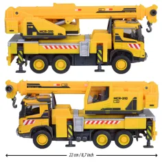Majorette: Ciężarówka Volvo z dźwigiem, ze światłem i dźwiękiem, 22 cm - Simba Toys zdjęcie 4