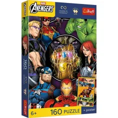 Marvel Avengers 160-elementowa układanka z plakatem - Trefl zdjęcie 1
