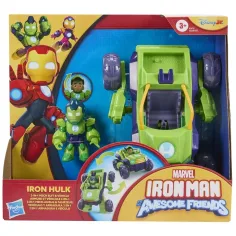 Marvel: Iron Man 2 w 1 Mech Hulk samochód i zestaw figurek - Hasbro
