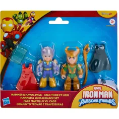Marvel Iron Man i jego niesamowici przyjaciele - Zestaw Hammer & Havoc Thor i Loki - Hasbro