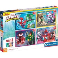 Marvel Spidey 4 w 1 Supercolor puzzle - Clementoni