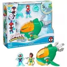 Marvel Spidey i jego wspaniali przyjaciele: Water-Webs Doktor Octopus – morski zestaw z wielorybem - Hasbro