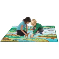 Mata do zabawy „Siedliska zwierząt” z figurkami zwierząt 200x150 cm – Melissa &amp; Doug