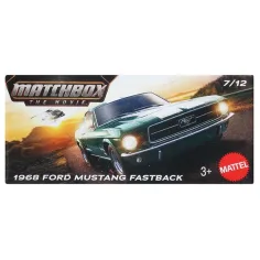Matchbox A Film: 1968 Ford Mustang Fastback z pudełkiem kartonowym 1/64 – Mattel