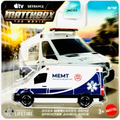 Matchbox Film: 2024 Mercedes-Benz Sprinter Ambulans mały samochód 1/64 - Mattel