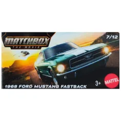 Matchbox: Zielony samochód 1968 Ford Mustang Fastback w pudełku 1/64 - Mattel