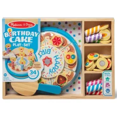 Melissa&Doug: Drewniany zestaw do zabawy — tort urodzinowy - Spin Master