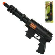 Militarny pistolet: Czarna broń z funkcją imitacji strzału, 35 cm