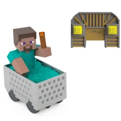 Minecraft RC zdalnie sterowany wózek górniczy z figurką Steve'a – Mattel zdjęcie 2