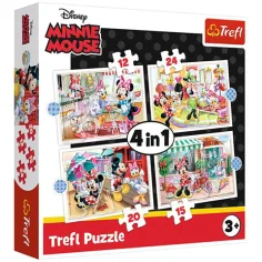 Minnie Mouse i przyjaciele 12,15,20,24szt. 4 w 1 puzzel - Trefl