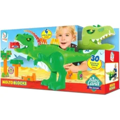 Molto: Blocks gigantozaurus zjadający klocki zestaw klocków dinozaur z dźwiękiem 30 szt.