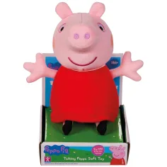 Mówiąca figurka pluszowa Peppa Świnka w czerwonym ubraniu 20cm