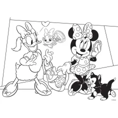 Myszka Minnie 2 w 1 maxi puzzle 35 elementów i kolorowanka 70x50 cm – Lisciani zdjęcie 2