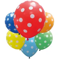 Nadmuchiwane balony w kropki – zestaw 6 sztuk
