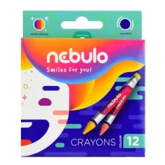 Nebulo: Zestaw kolorowych kredek 12 szt.