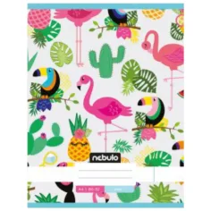 Nebulo: Flamingo i Tukan gładki zeszyt A4 80-32