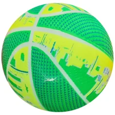 Neonowa gumowa piłka do koszykówki z wzorem, 22 cm, dostępna w kilku wariantach zdjęcie 3