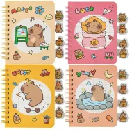 Notatnik z podwójną spiralą Capybara, 64 kartki, różne wzory, 1 sztuka