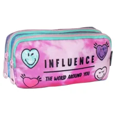 Influence 2-komorowy owalny piórnik