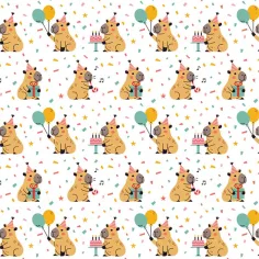Papier do pakowania z wzorem capybara na urodziny 100x70cm