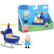 Peppa Pig: Zestaw z małym helikopterem i figurką Króliczki Rebeki – Hasbro