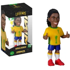 Piłkarz figurka akcji, 12 cm - Legendy Mistrzostw Świata Brazylia Ronaldinho w koszulce z numerem 10
