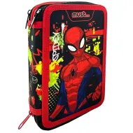 Piórnik Spider-Man, trzy poziomy, wyposażony