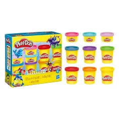 Play-Doh: 9 pojemników plasteliny w żywych kolorach 425g - Hasbro