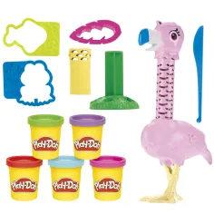 Play-Doh: Zestaw masy plastycznej „Zabawa z piórkami” – flaming - Hasbro zdjęcie 2