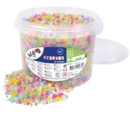 PlayBox: 5 mm MIDI prasowane koraliki, 20 000 sztuk, przezroczysty mix w wiaderku