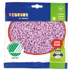 PlayBox: 5mm MIDI prasowane koraliki 6000 sztuk w pastelowym fioletowym kolorze