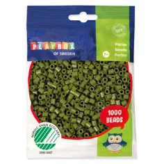 PlayBox: 5mm MIDI prasowane koraliki w kolorze oliwkowym 1000 szt.
