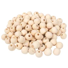 PlayBox: Naturalne drewniane kulki koralikowe 20mm 100 sztuk